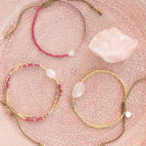 Armband Surprise Rose Quartz Labradorite