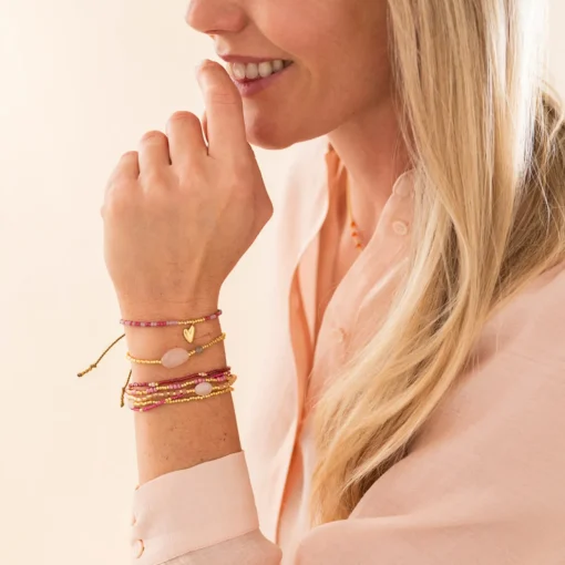 Armband Surprise Rose Quartz Labradorite