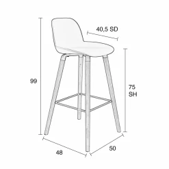 Barstuhl Albert Kuip black