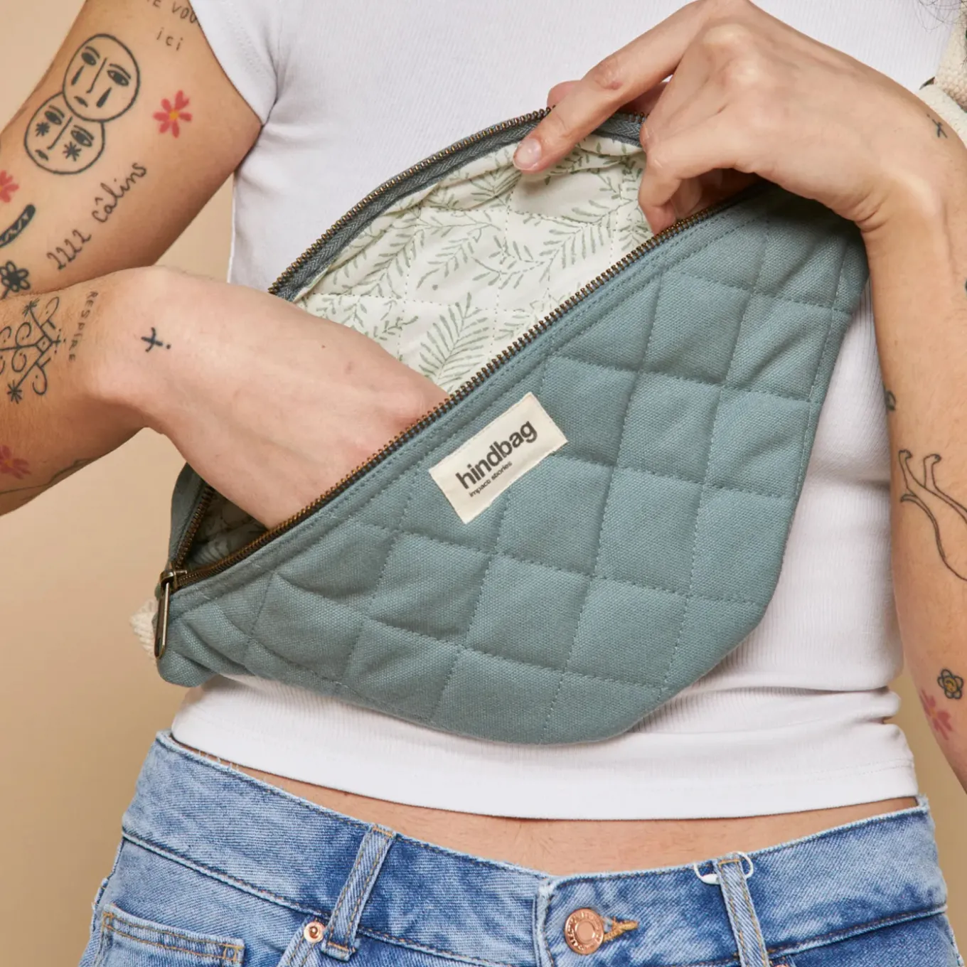 Bauchtasche Olivia gesteppt