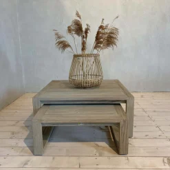 Beistelltisch- Set Teak