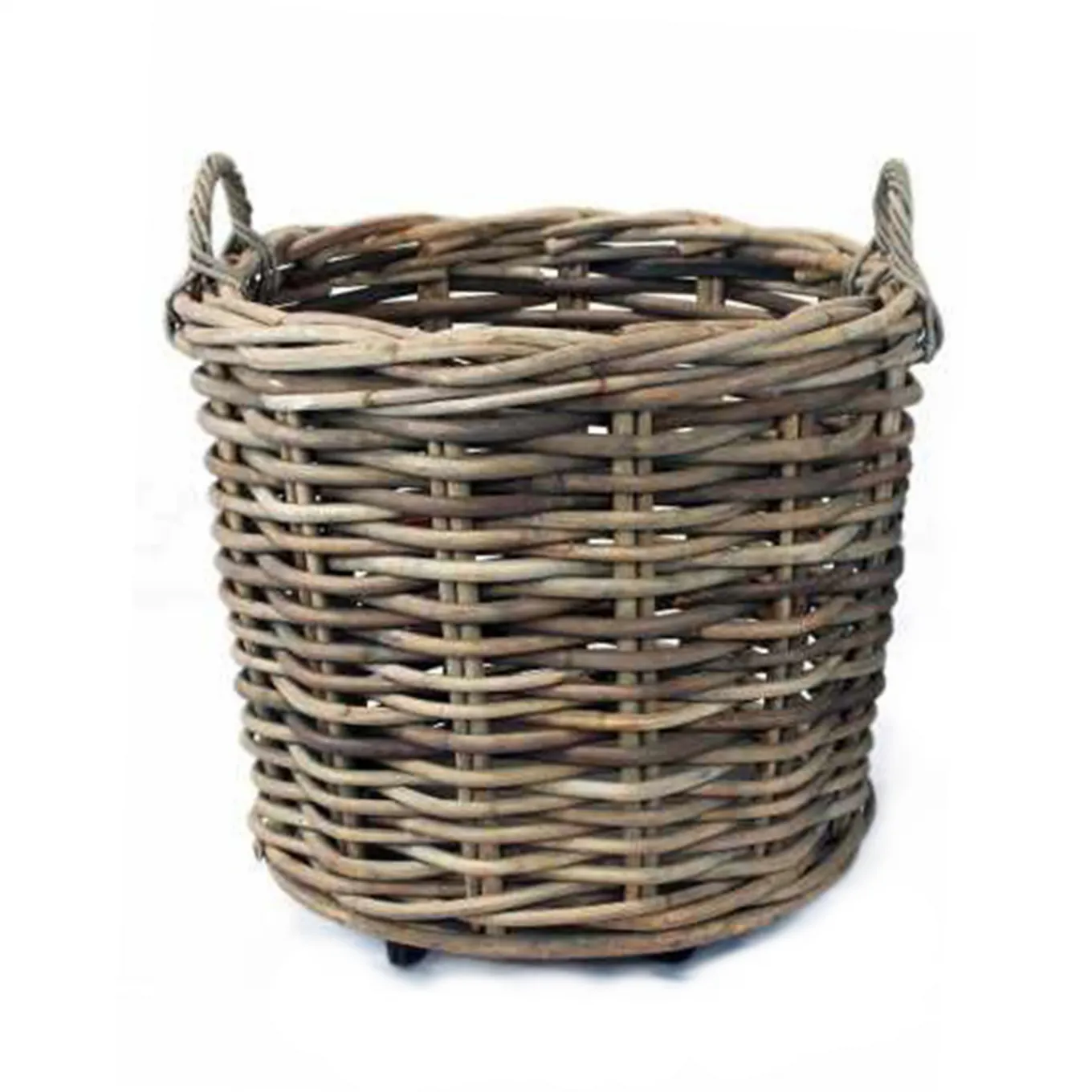 Übertopf Rattan mit Rollen