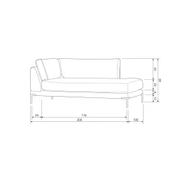 Chaiselongue Couple rechts