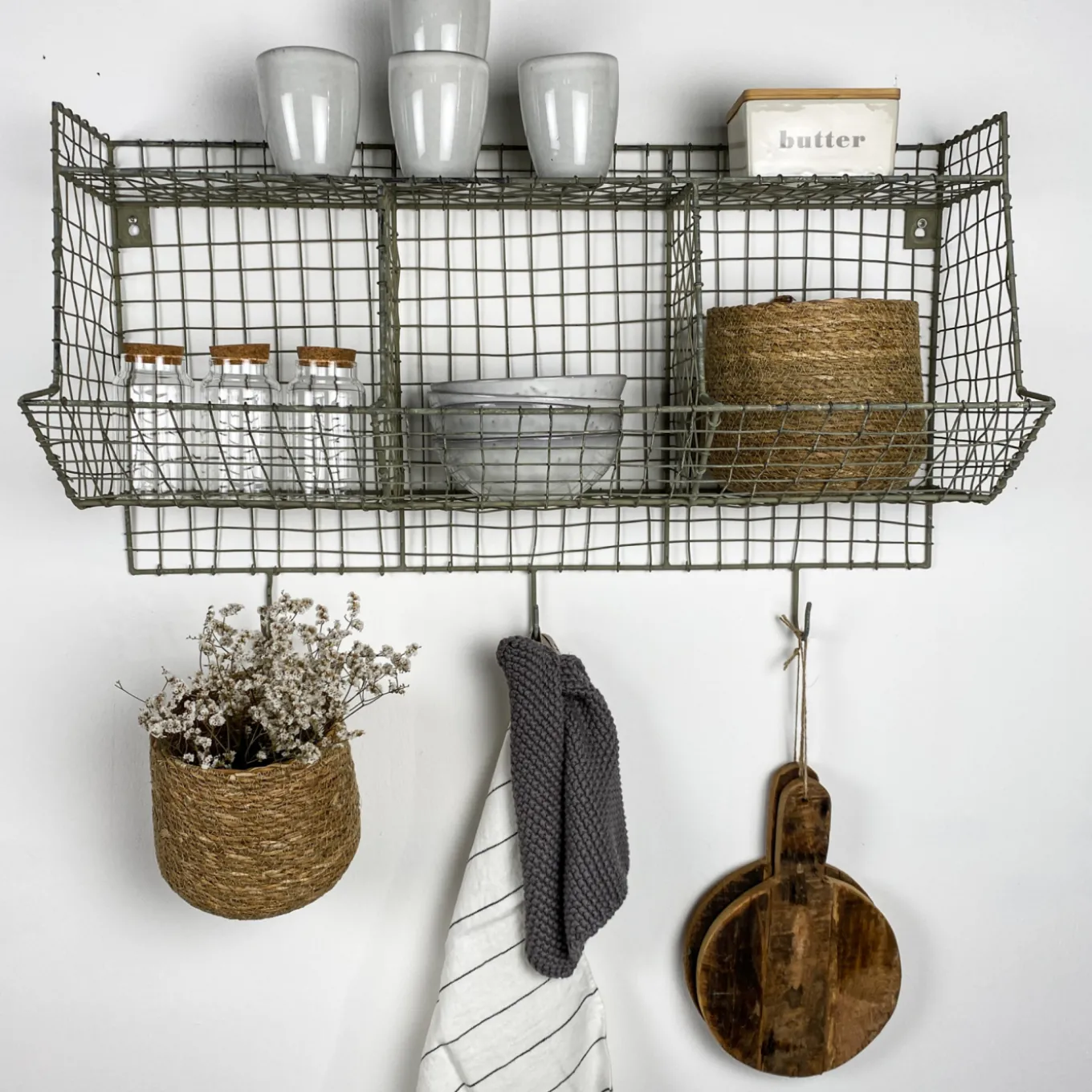 Garderobe Metall mit 3 Haken