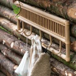 Hakenleiste mit 5 Haken Rattan