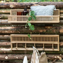 Hakenleiste mit 5 Haken Rattan