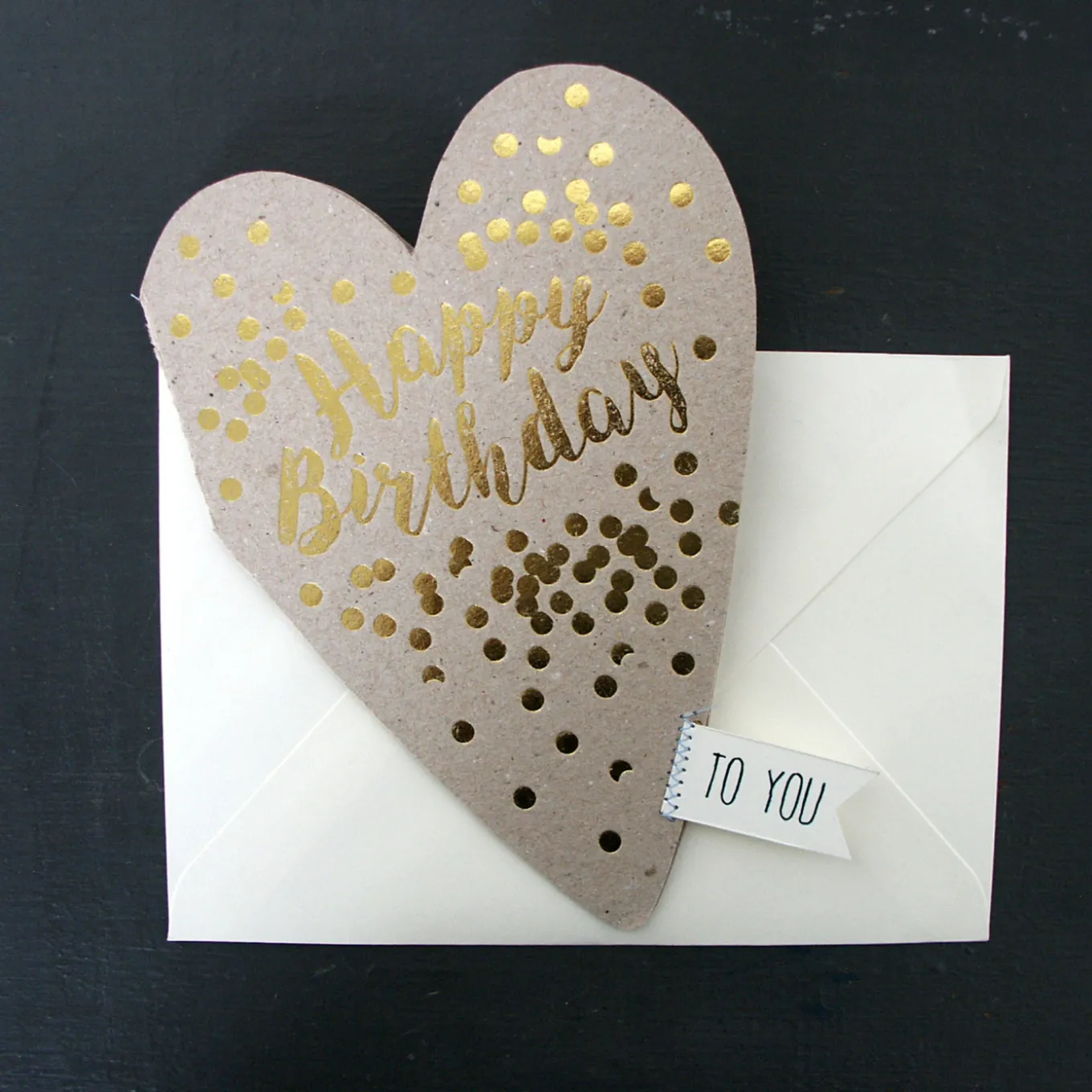 Herzkarte Happy Birthday