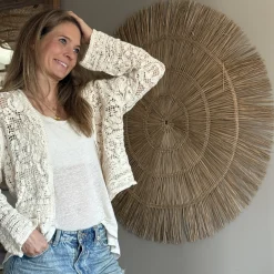 Häkeljacke mit Knöpfen