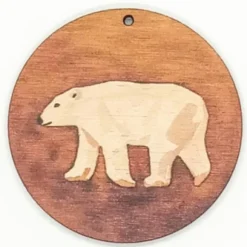 Holzanhänger Bär braun