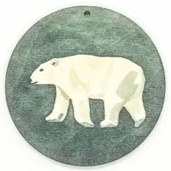 Holzanhänger Bär grün
