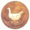Holzanhänger Gans braun