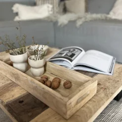 Holztablett Altholz hell