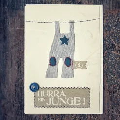 Karte Baby Hurra ein Junge