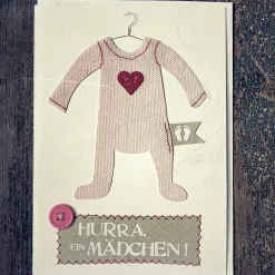 Karte Baby Hurra ein Mädchen