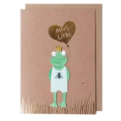 Karte Frosch "Alles Liebe"