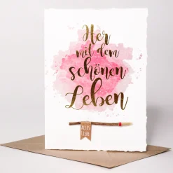 Karte Wasserfarben "Her mit dem..."