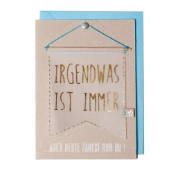 Karte Wimpel "Irgendwas..."