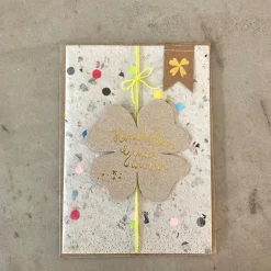 Konfettikarte. Herzlichen Glückwunsch