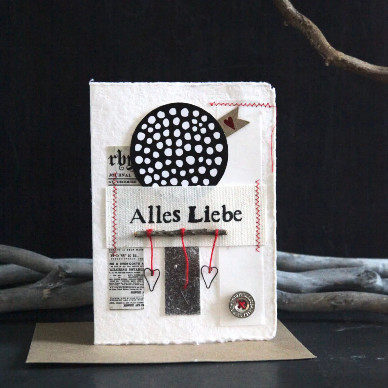 Kunst Karte. Alles Liebe.