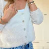 kurze Strickjacke Knöpfe