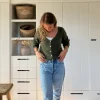 kurze Strickjacke Knöpfe