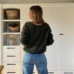 kurze Strickjacke Knöpfe
