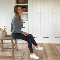 kurze Strickjacke Knöpfe