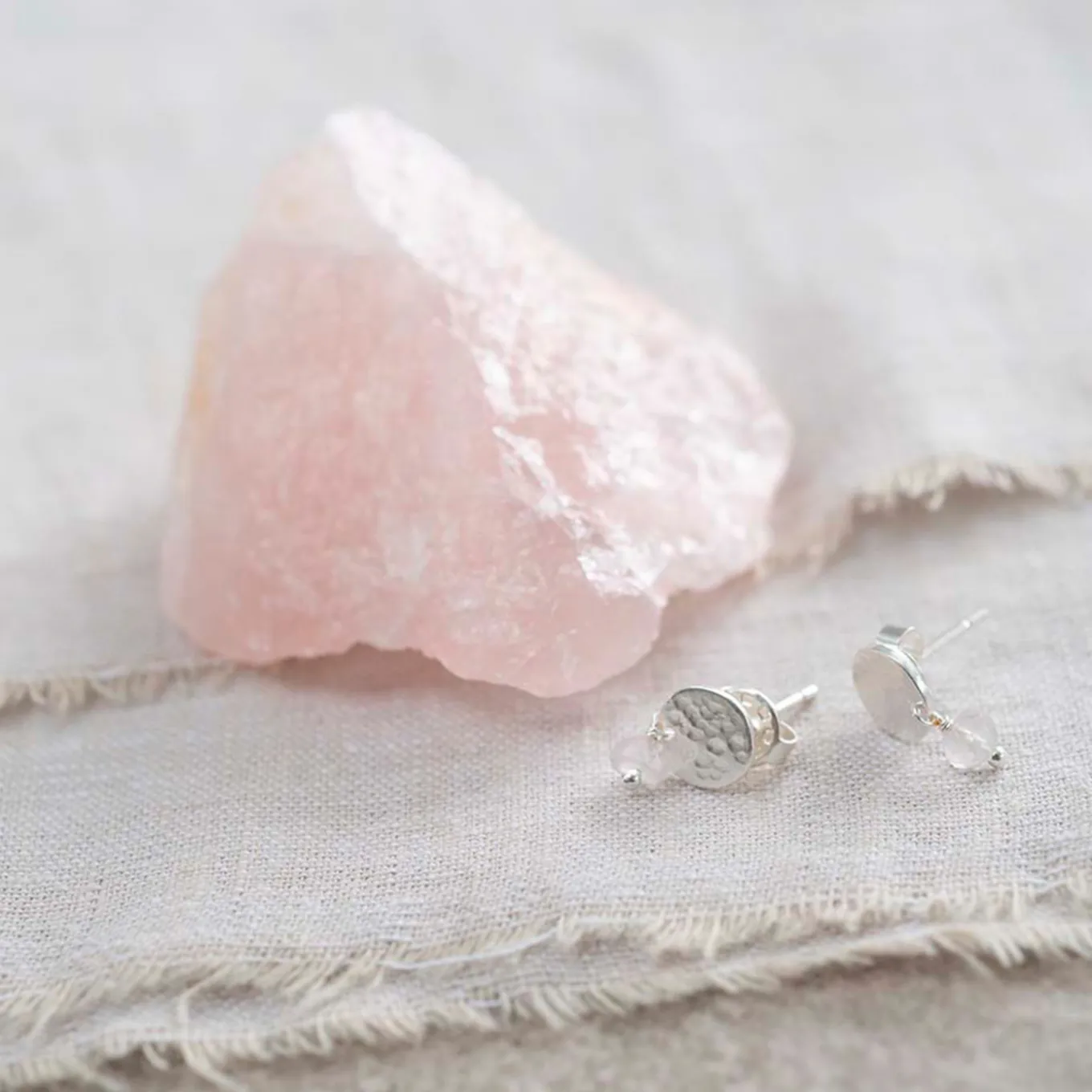 Ohrringe Rosenquarz