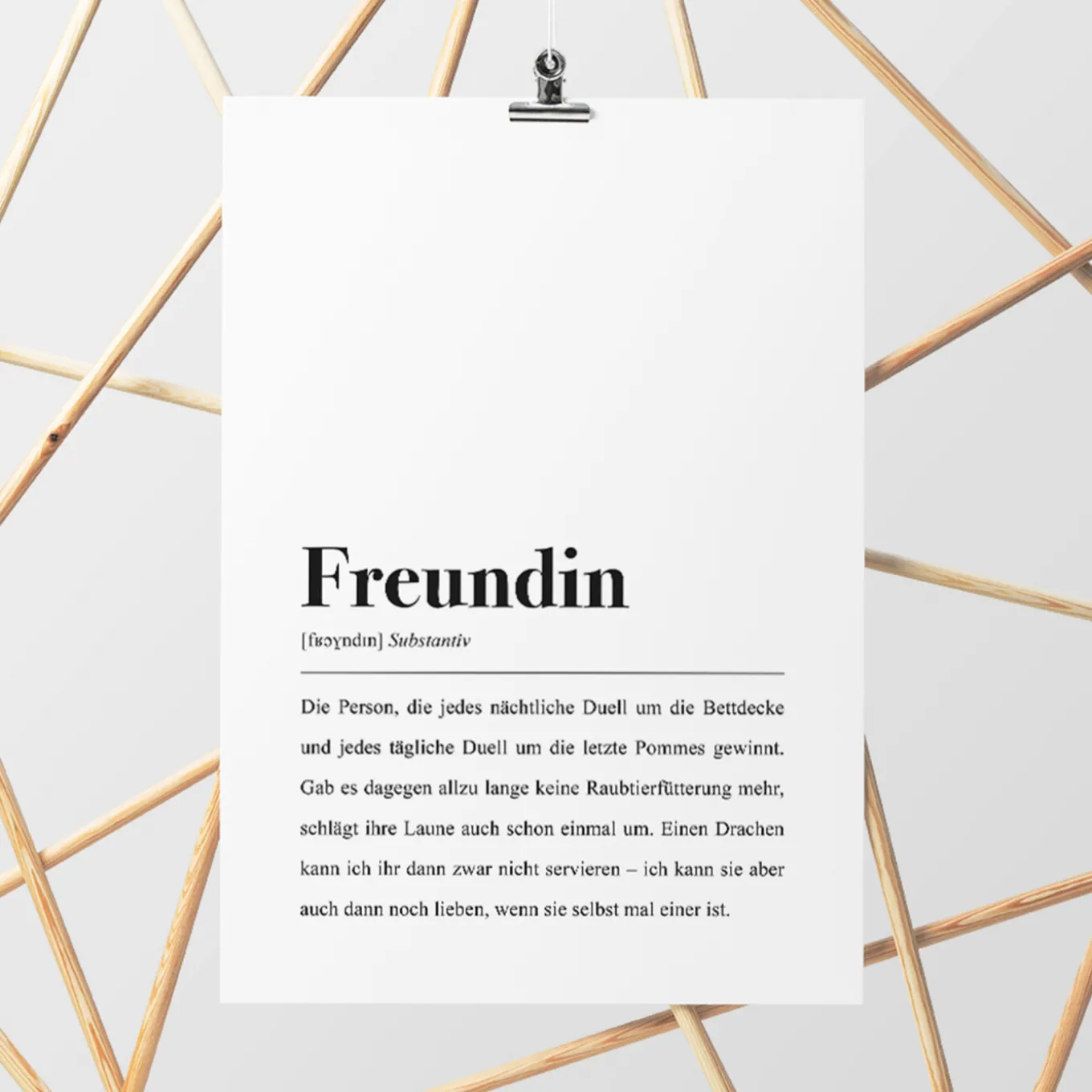 Poster "Freundin"