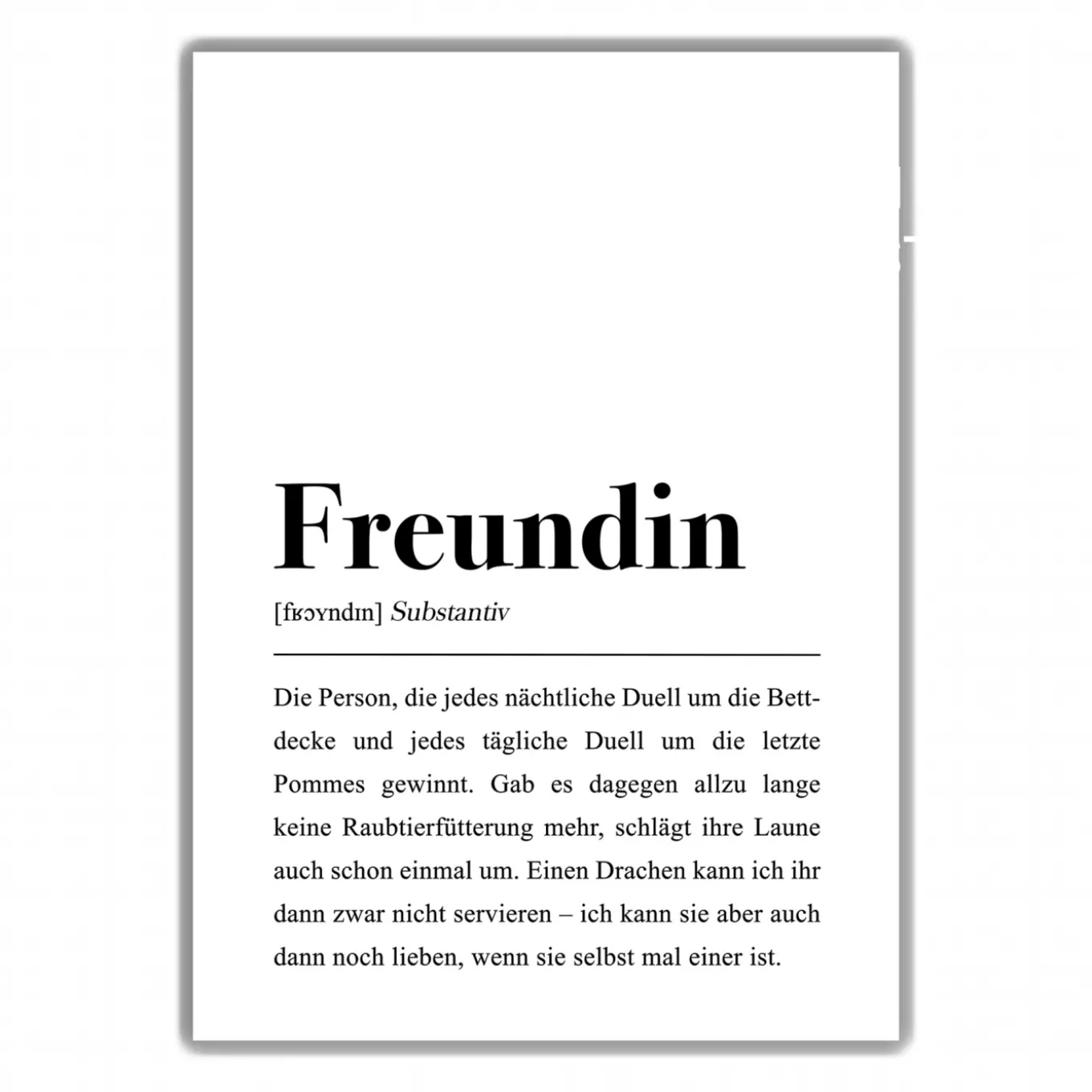 Poster "Freundin"