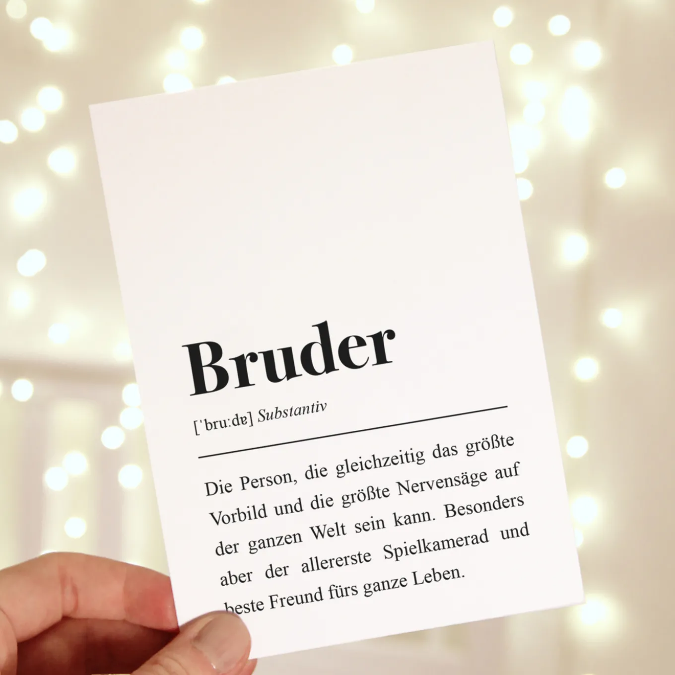 Postkarte "Bruder"