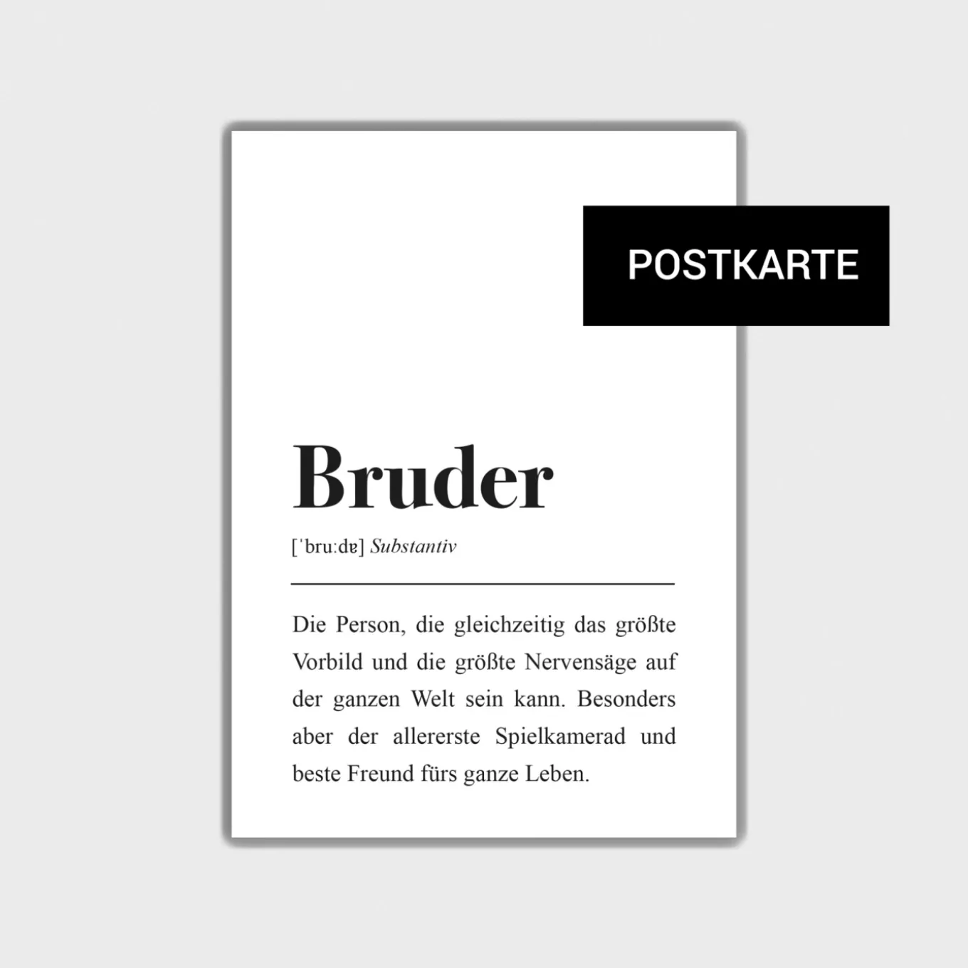Postkarte "Bruder"