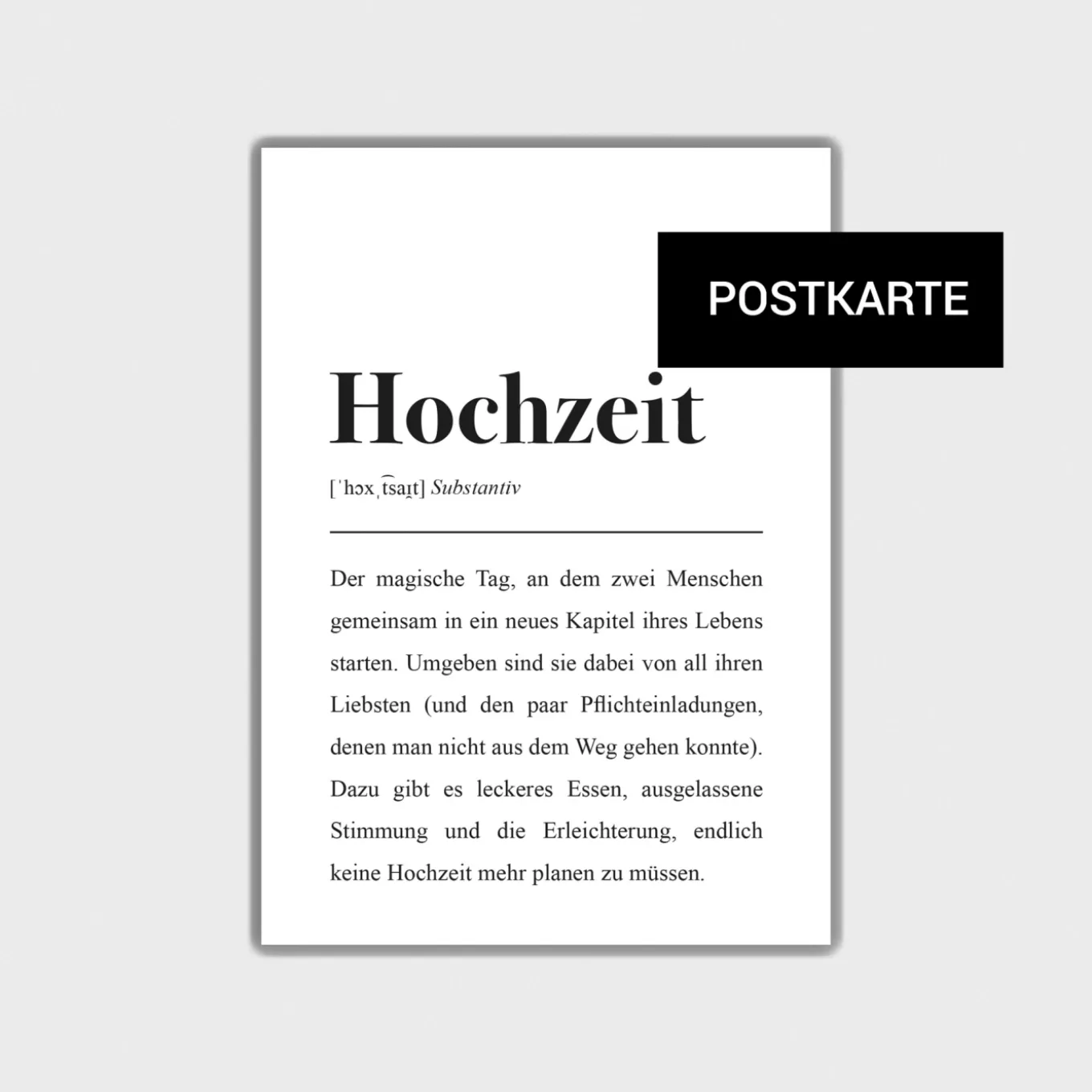 Postkarte "Hochzeit"