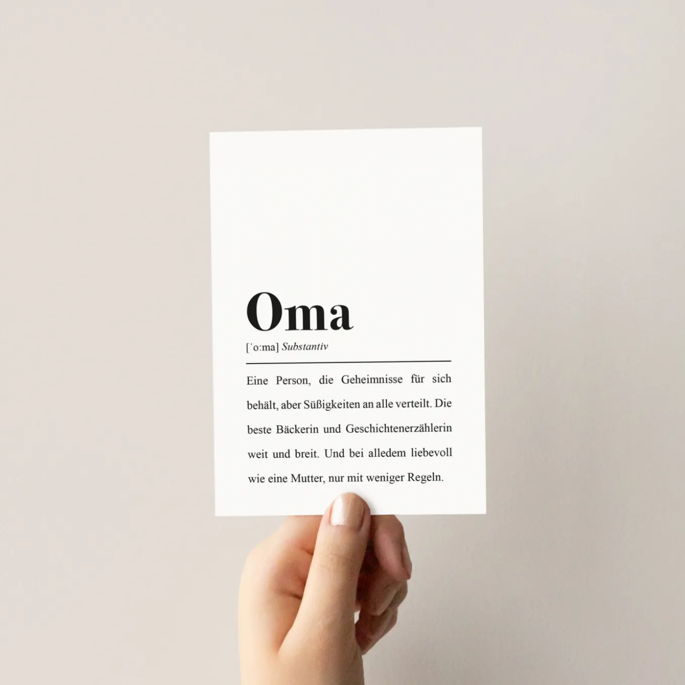 Postkarte "Oma"