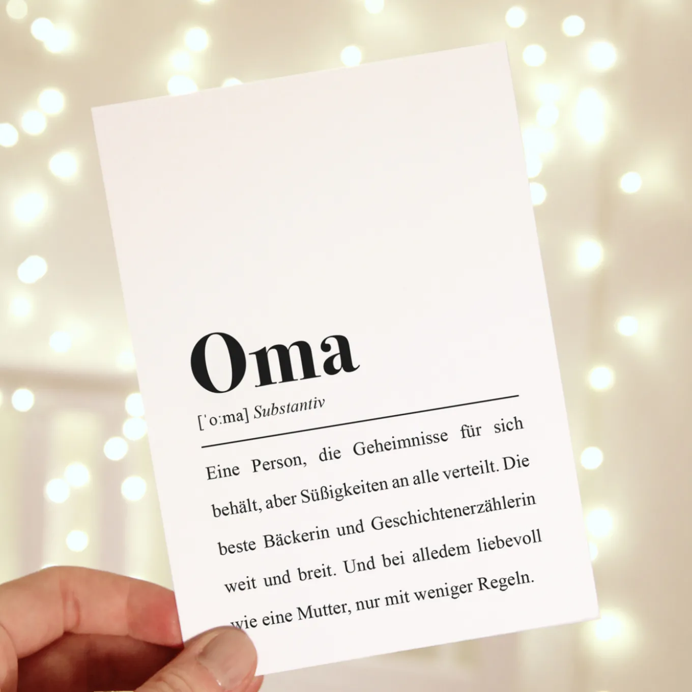Postkarte "Oma"