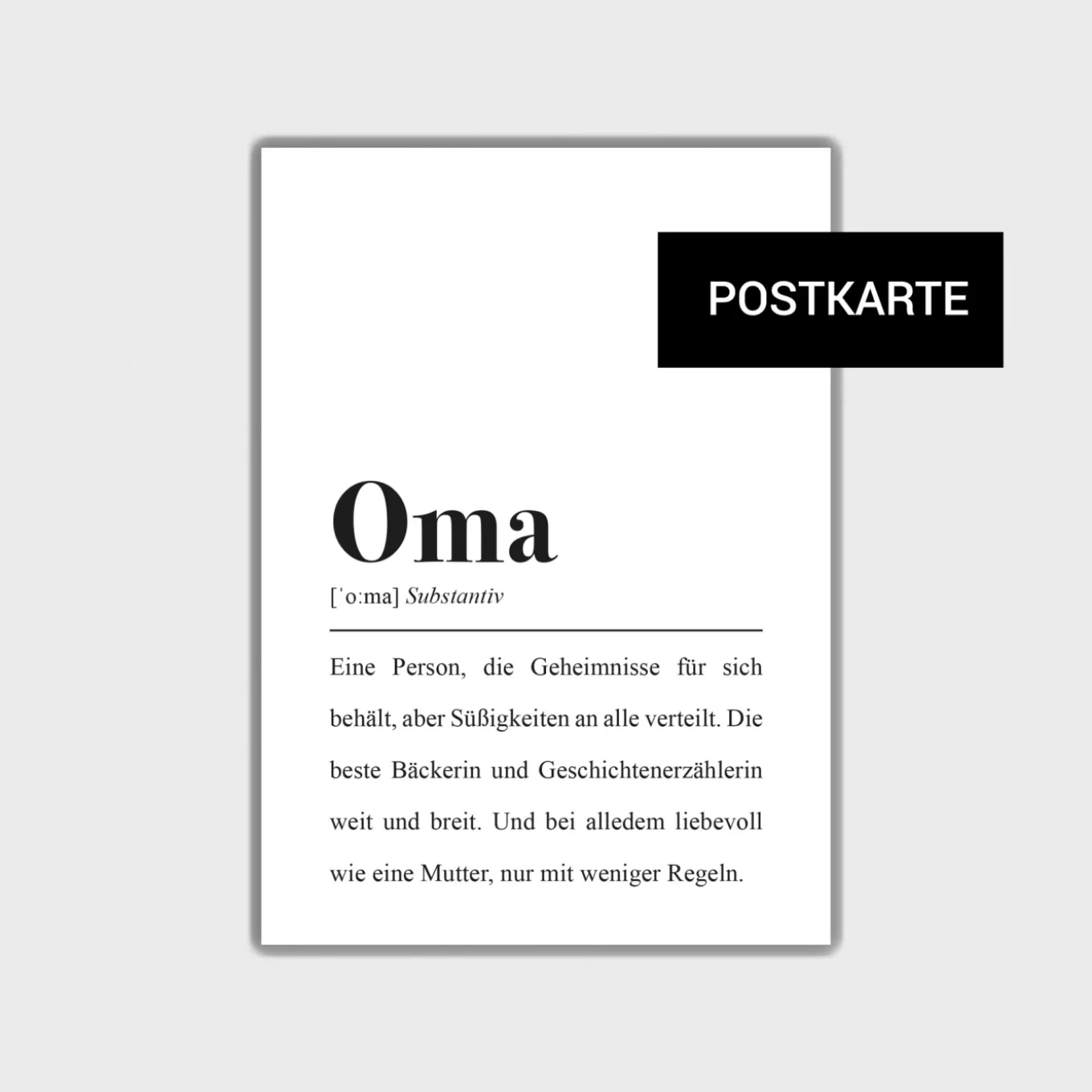 Postkarte "Oma"