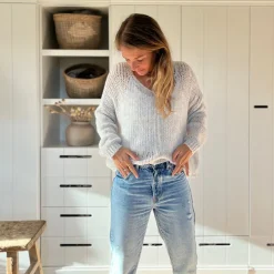 Pullover gestrickt V