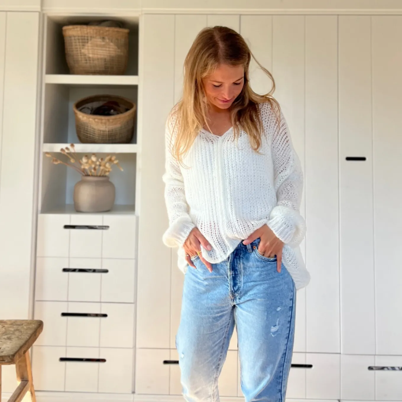 Pullover gestrickt V