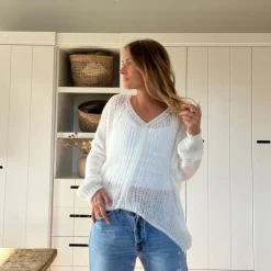 Pullover gestrickt V