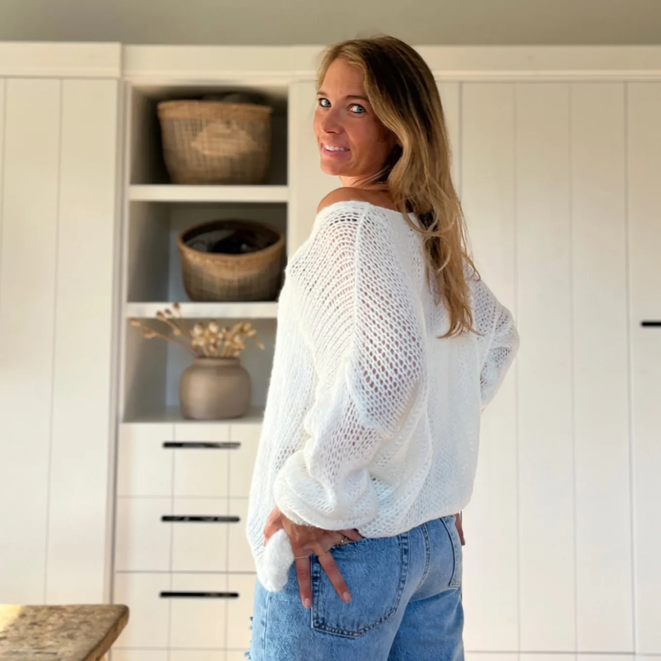 Pullover gestrickt V