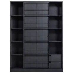 Schiebetürschrank schwarz