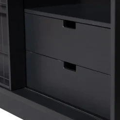 Schiebetürschrank schwarz