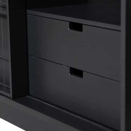 Schiebetürschrank schwarz