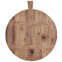 Schneidebrett Teakholz rund