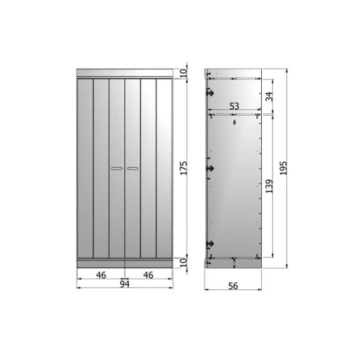 Schrank 2 Türen