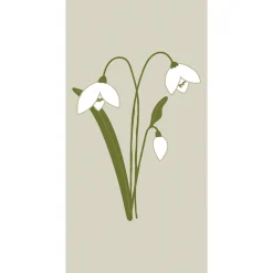 Serviette Schneeglöckchen