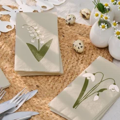 Serviette Schneeglöckchen