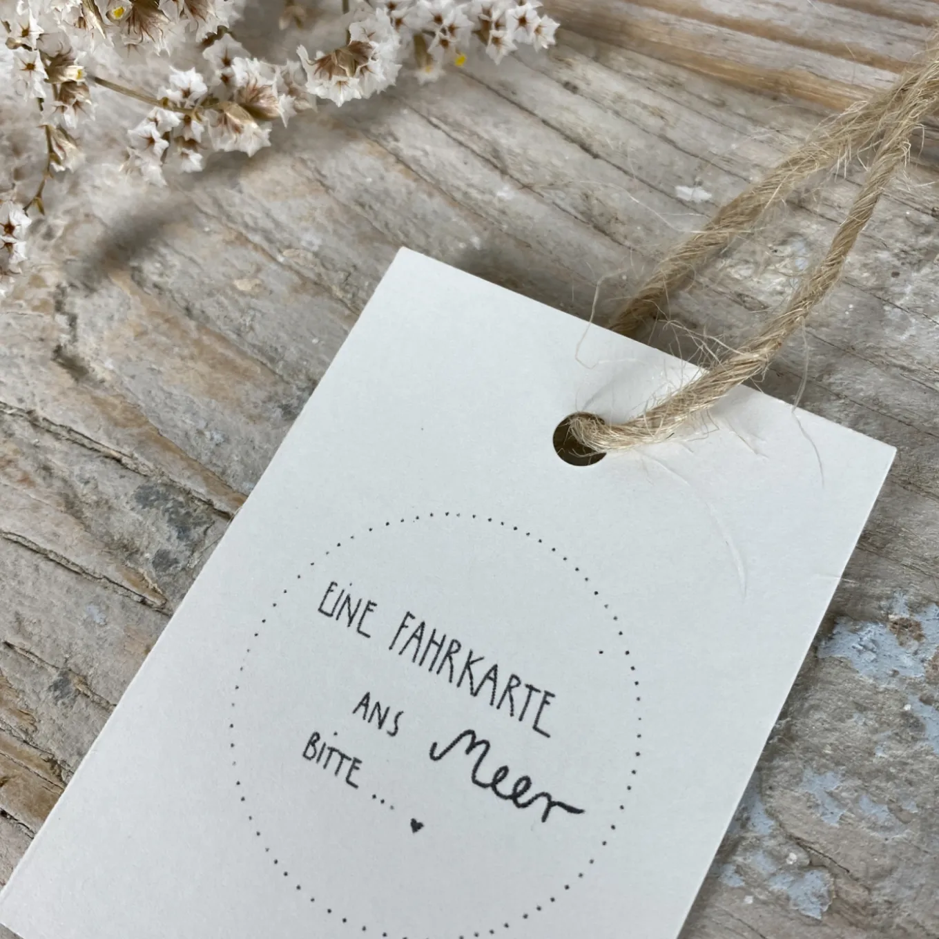 Slowlay Geschenkanhänger Fahrkarte ans Meer