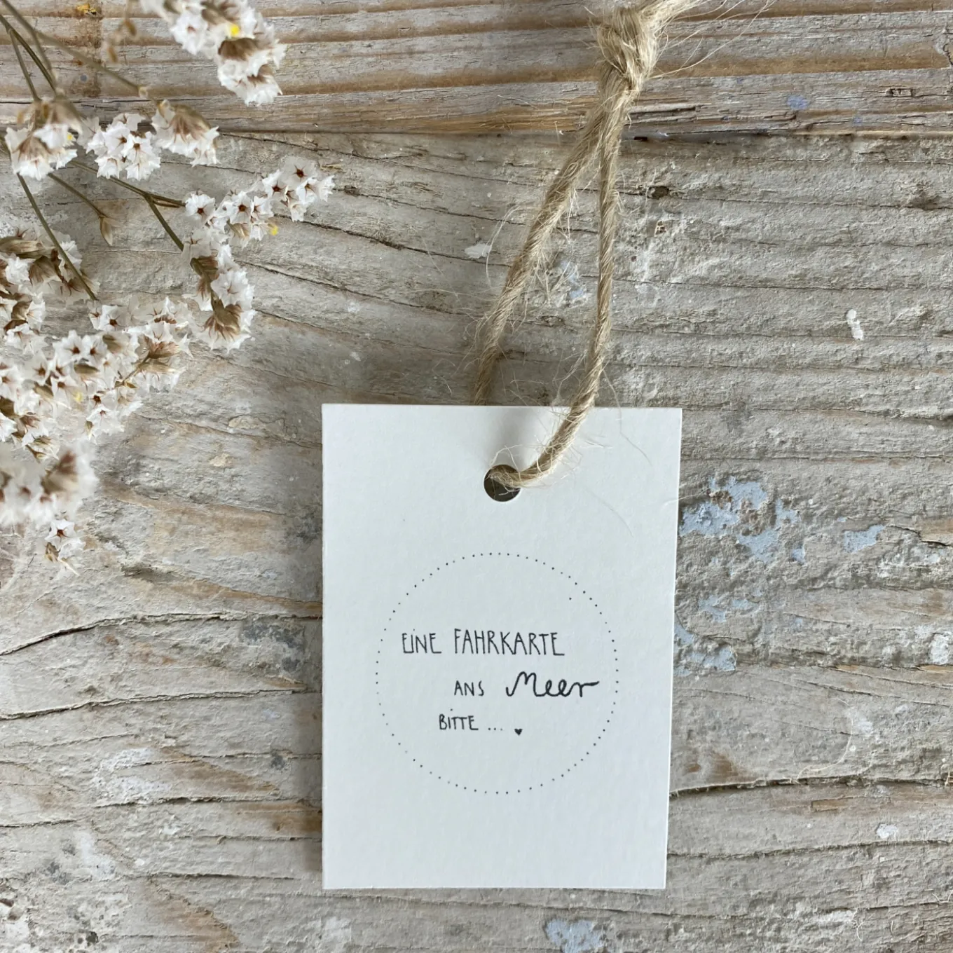 Slowlay Geschenkanhänger Fahrkarte ans Meer