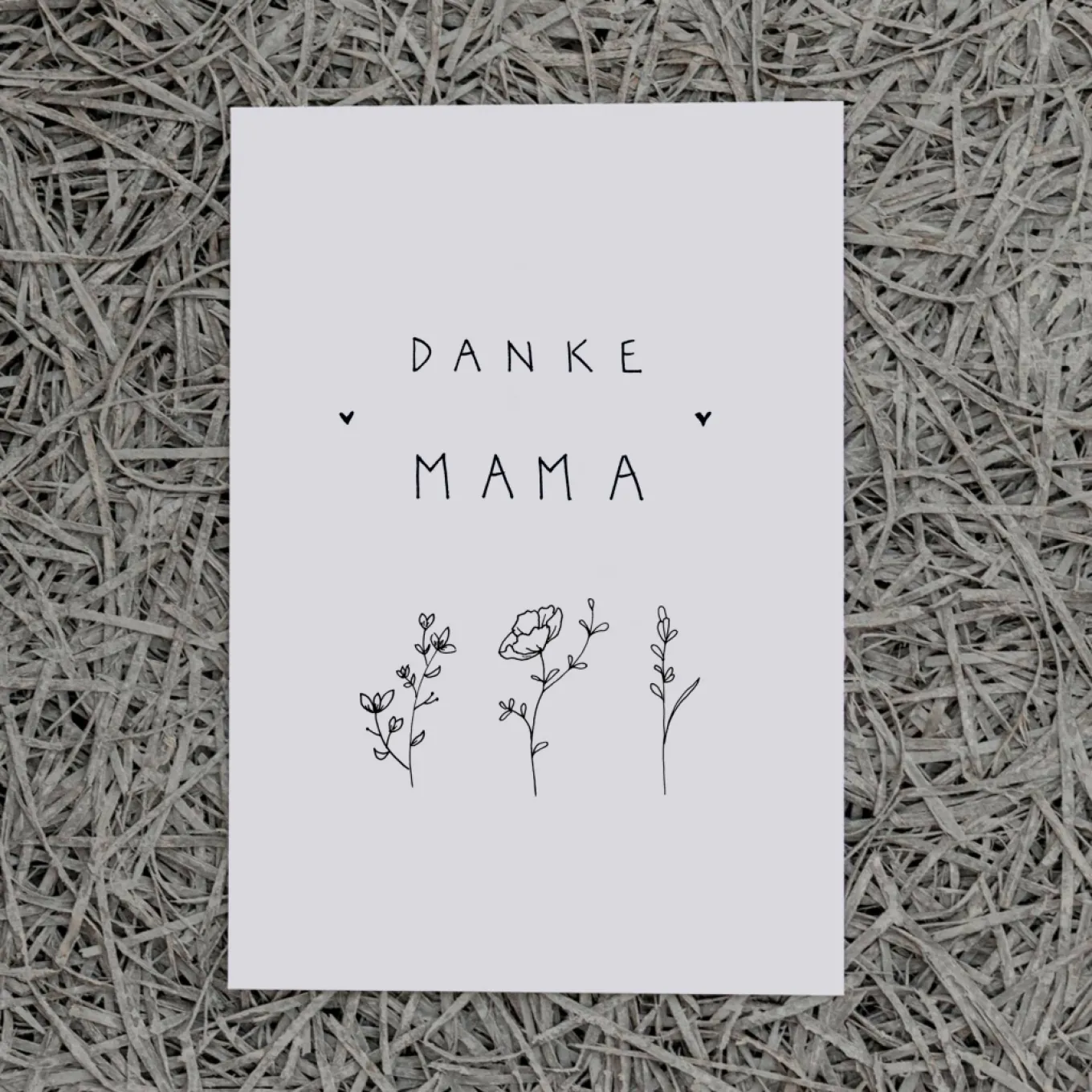 Slowlay Postkarte "Danke Mama”